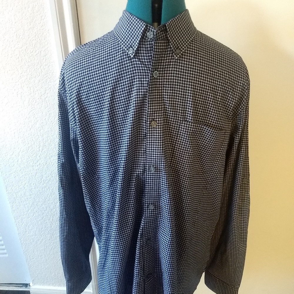 John Varvatos Star USA Mens Black Gingham Checked